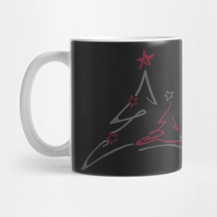 Christmas trees card Mug